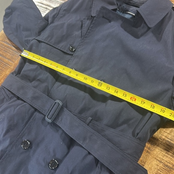 🇺🇸USAF US AIR FORCE BLUE ALL WEATHER TRENCH OVER COAT 44L P9768 with liner - Picture 3 of 11